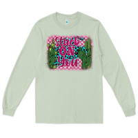 Matcha stuck on you cactus Long Sleeve Tee - BarkalooDesign