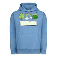 Pigment Pebble Blue st patrick's trio name patch Urban Hoodie - MaliasSmallBusiness