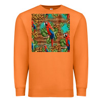 Carrot macaw parrot seamless pattern Premium Sweatshirt - HRA Design Shop