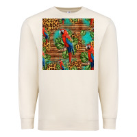 Sandshell macaw parrot seamless pattern Premium Sweatshirt - HRA Design Shop