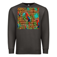 Smoke macaw parrot seamless pattern Premium Sweatshirt - HRA Design Shop
