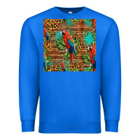 True Royal macaw parrot seamless pattern Premium Sweatshirt - HRA Design Shop
