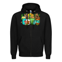 Black bear coffee cups Zipper Hoodie - Zillion Design Studio