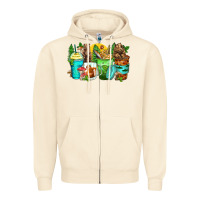 Sandshell bear coffee cups Zipper Hoodie - Zillion Design Studio