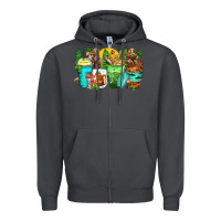 Smoke bear coffee cups Zipper Hoodie - Zillion Design Studio