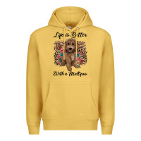 Antique Gold life is better with a maltipoo Premium Hoodie - BarkalooDesign