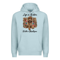 Blue Mist life is better with a maltipoo Premium Hoodie - BarkalooDesign