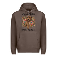 Coffee life is better with a maltipoo Premium Hoodie - BarkalooDesign