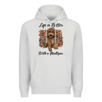Dove Grey life is better with a maltipoo Premium Hoodie - BarkalooDesign