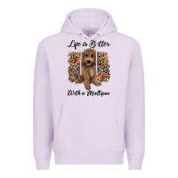 Lilac life is better with a maltipoo Premium Hoodie - BarkalooDesign