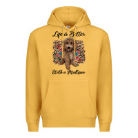 Mustard life is better with a maltipoo Premium Hoodie - BarkalooDesign