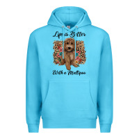 Ocean Blue life is better with a maltipoo Premium Hoodie - BarkalooDesign