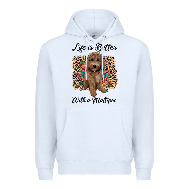 Life Is Better With A Maltipoo Premium Hoodie by BarkalooDesign | Teevron