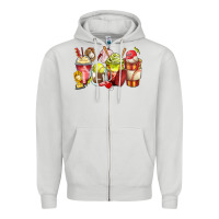 Dove Grey baseball and softball coffee cups Zipper Hoodie - Zillion Design Studio