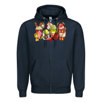 Navy baseball and softball coffee cups Zipper Hoodie - Zillion Design Studio