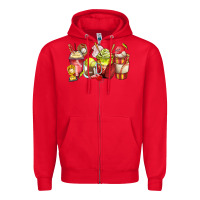 Red baseball and softball coffee cups Zipper Hoodie - Zillion Design Studio