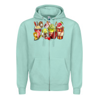 Seafoam baseball and softball coffee cups Zipper Hoodie - Zillion Design Studio