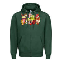 Sports Green baseball and softball coffee cups Zipper Hoodie - Zillion Design Studio