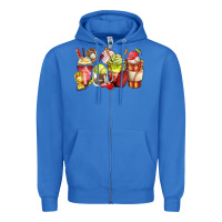 Baseball And Softball Coffee Cups Zipper Hoodie | Teevron