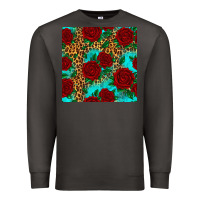 Smoke leopard roses seamless pattern Premium Sweatshirt - HRA Design Shop