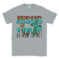 Heather Grey jesus is love Classic Tee - texasbilliewilder