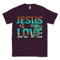 Plum jesus is love Classic Tee - texasbilliewilder