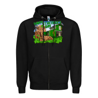 Black Happy st. patrick's day cattle and calfs Zipper Hoodie - RanaPortraitStore