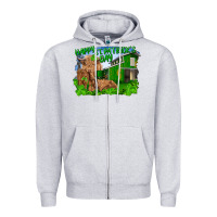Heather Grey Happy st. patrick's day cattle and calfs Zipper Hoodie - RanaPortraitStore