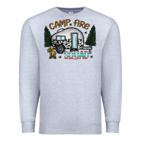 Heather Grey camp fire squad Premium Sweatshirt - CowhideDigitalArt