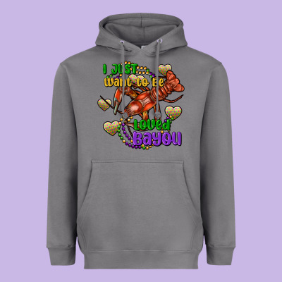 Crawfish I Just Want To Be Loved Bayou Heavyweight Hoodie Designed By Fadigitalartstudio