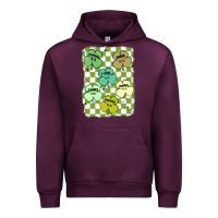 Mauve Wine shamrock religious Urban Hoodie - MaliasSmallBusiness