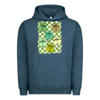 Pigment Midnight Navy shamrock religious Urban Hoodie - MaliasSmallBusiness