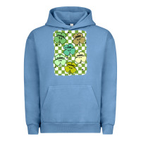 Pigment Pebble Blue shamrock religious Urban Hoodie - MaliasSmallBusiness