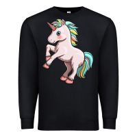 Black cute unicorn Premium Sweatshirt - FaDigitalArtStudio
