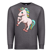 Charcoal Heather cute unicorn Premium Sweatshirt - FaDigitalArtStudio