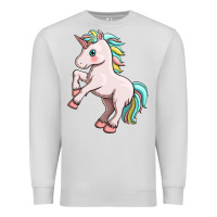 Dove Grey cute unicorn Premium Sweatshirt - FaDigitalArtStudio