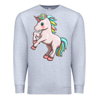 Heather Grey cute unicorn Premium Sweatshirt - FaDigitalArtStudio