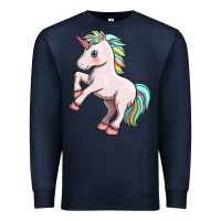 Navy cute unicorn Premium Sweatshirt - FaDigitalArtStudio