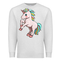 Oatmeal Heather cute unicorn Premium Sweatshirt - FaDigitalArtStudio