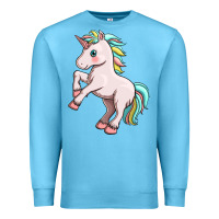 Ocean Blue cute unicorn Premium Sweatshirt - FaDigitalArtStudio