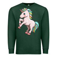 Sports Green cute unicorn Premium Sweatshirt - FaDigitalArtStudio