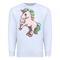 White cute unicorn Premium Sweatshirt - FaDigitalArtStudio