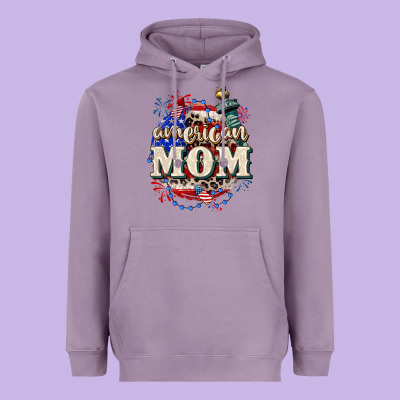 American Mom 4th Of July Heavyweight Hoodie Designed By Cowgirlartshop