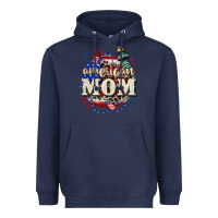 Navy American Mom 4th of July Heavyweight Hoodie - CowGirlArtShop