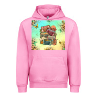 Fuchsia Pink country cassette tapes Urban Hoodie - MaliasSmallBusiness