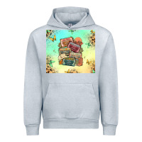 Heather Grey country cassette tapes Urban Hoodie - MaliasSmallBusiness