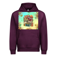 Mauve Wine country cassette tapes Urban Hoodie - MaliasSmallBusiness