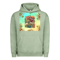 Pigment Oil Green country cassette tapes Urban Hoodie - MaliasSmallBusiness