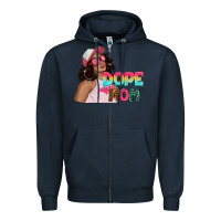 Navy pink sunglasses afro black girl dope mom Zipper Hoodie - texasbilliewilder