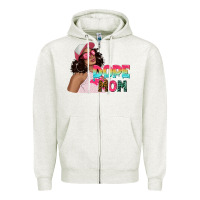 Oatmeal Heather pink sunglasses afro black girl dope mom Zipper Hoodie - texasbilliewilder